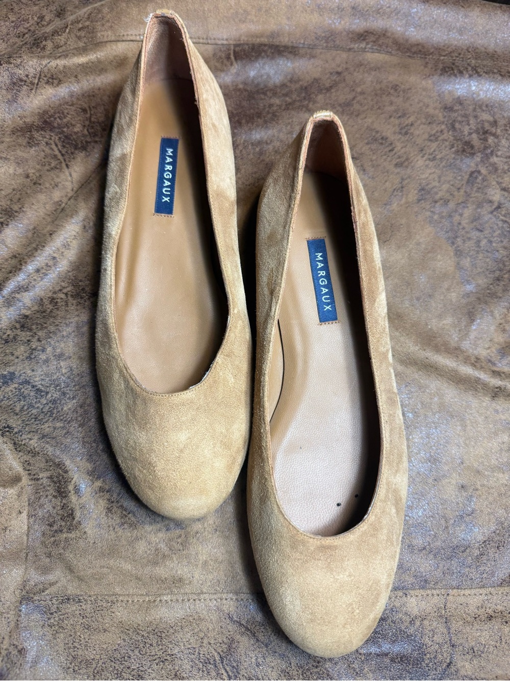 31. Margaux Women's Suede Ballet Flat in Tan